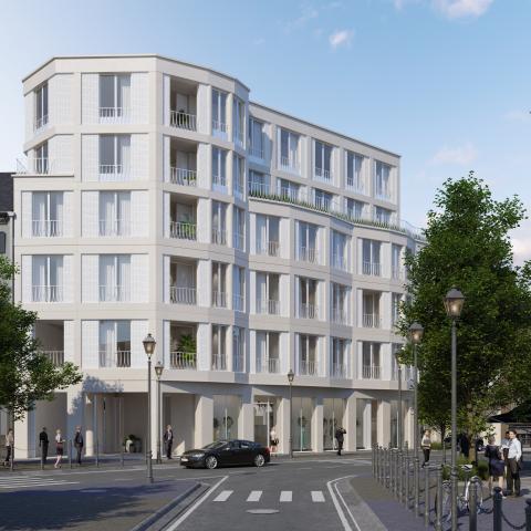 ©Arte Nova. Het nieuwe gebouw zal ook het straatbeeld een nieuwe look geven.