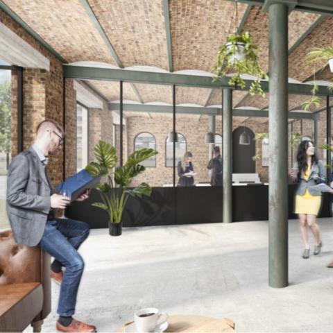 ©Malt Mechelen. Een toekomstbeeld van de werksfeer in District Malt.